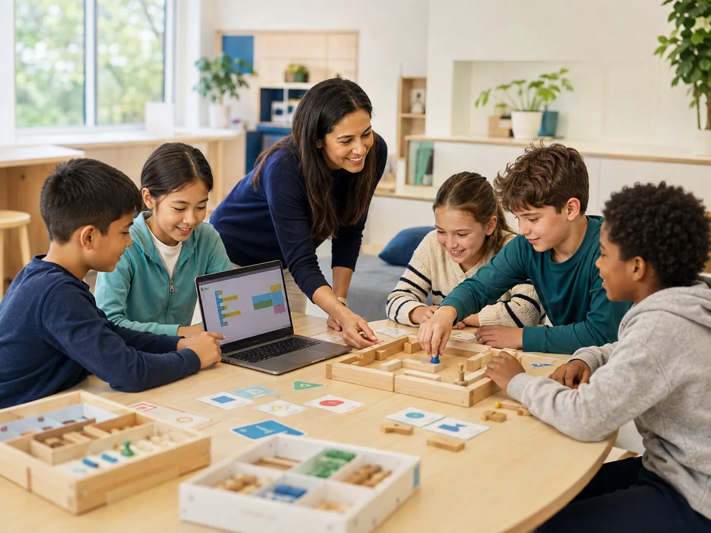 Campers balancing guided technology learning with hands-on activities