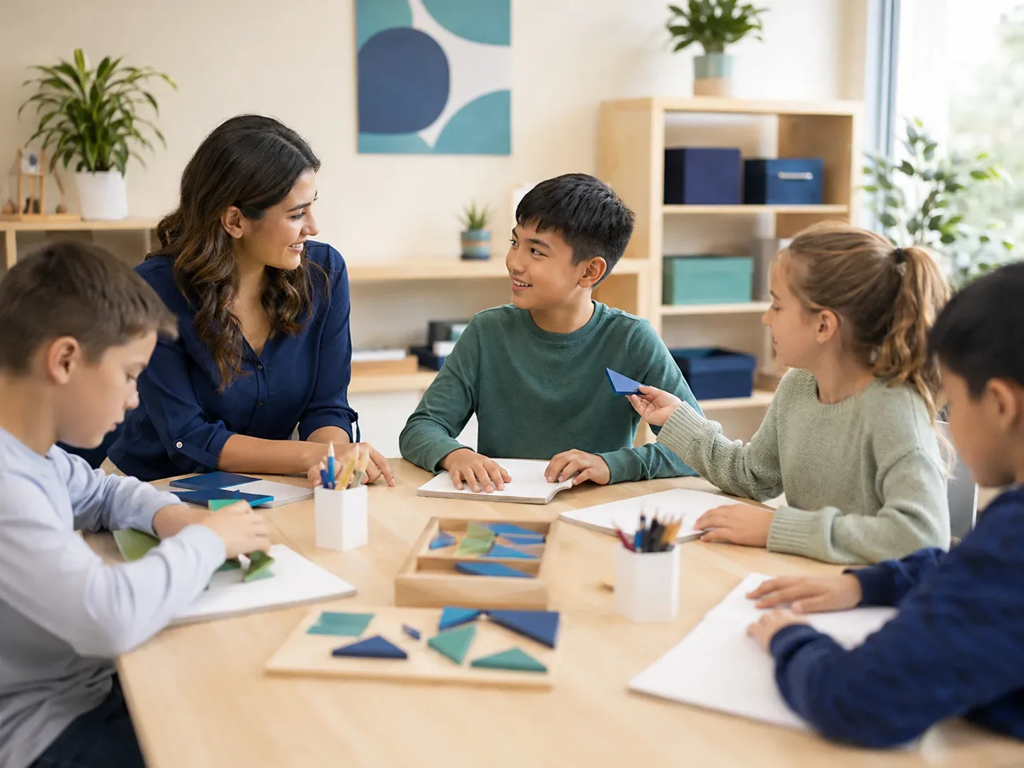 Student participating in a real class while the instructor observes learning fit